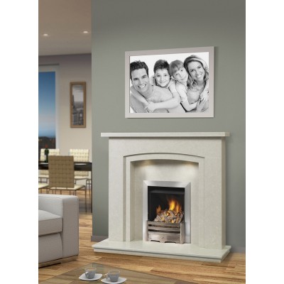 J&R HILL Doric micro-marble fireplace
